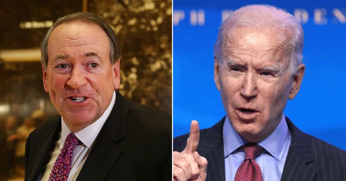 Former Arkansas Governor Mike Huckabee criticized the media for its former portrayal of Joe Biden (Getty Images)