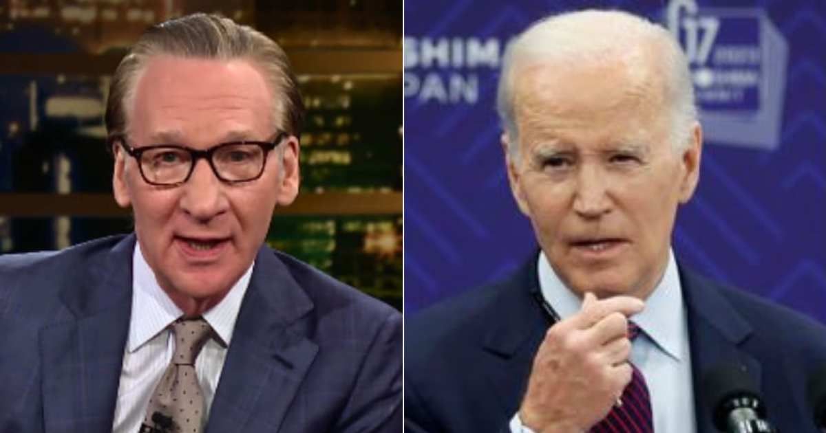 Bill Maher said it is 'so apparent' that Joe Biden is going to lose the 2024 election (@RealTime/YouTube, Getty Images)