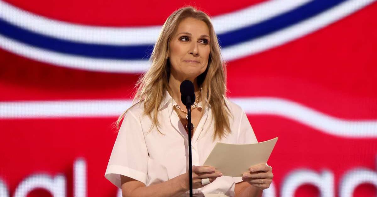  Celine Dion took to the stage of the 2024 NHL Draft to announce the Montreal Canadiens' pick (Bruce Bennett/Getty Images)
