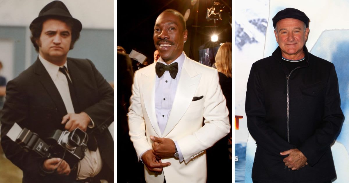 Eddie Murphy reminisced about a night in the 1980s when he declined an offer to do cocaine with Robin Williams and John Belushi (Getty Images and Instagram/@itsjohnbelushi)