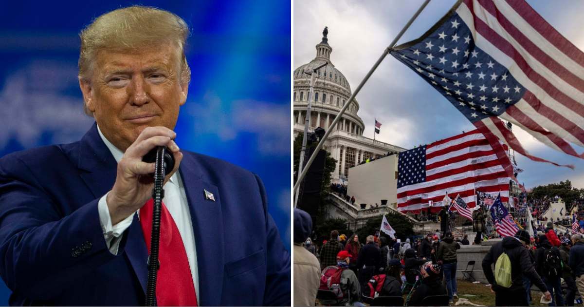 Donald Trump welcomed a ruling by the Supreme Court that will narrow the application of a statute which is currently being used to prosecute the Jan 6 Capitol rioters (Getty Images)