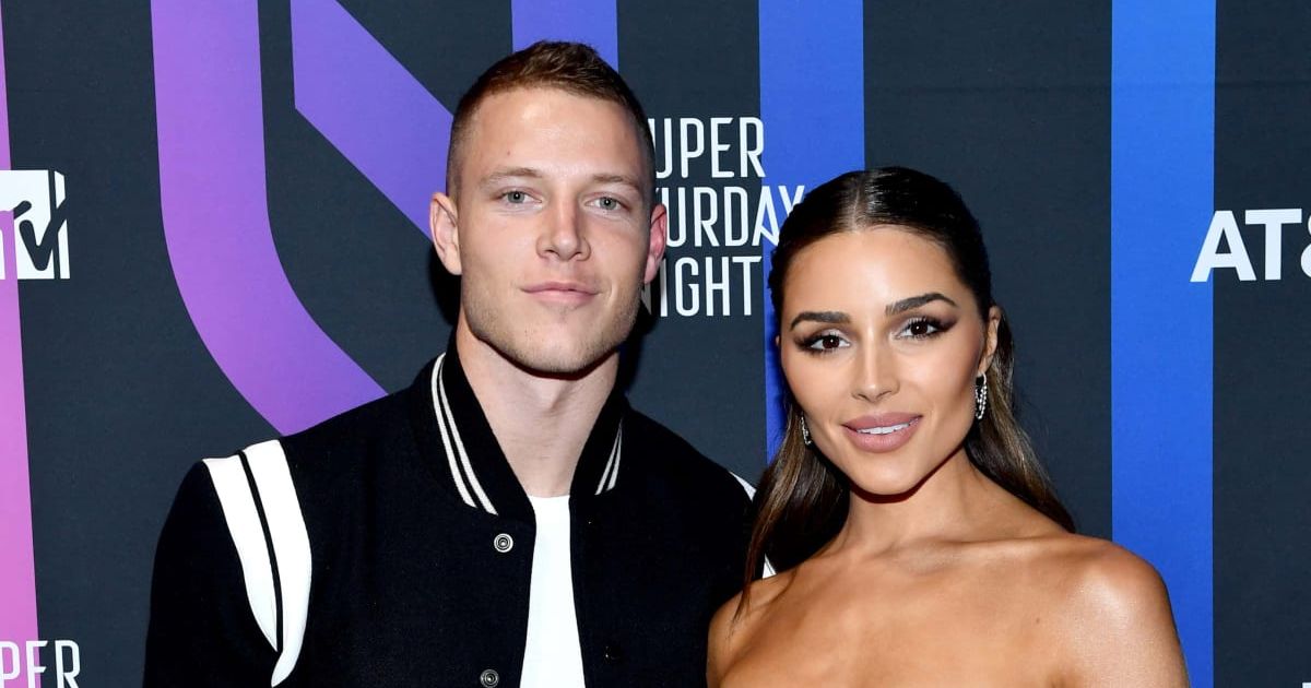 Model Olivia Culpo and San Francisco 49ers star Christian McCaffrey exchanged vows at a picturesque beachside chapel in Rhode Island (Getty Images)