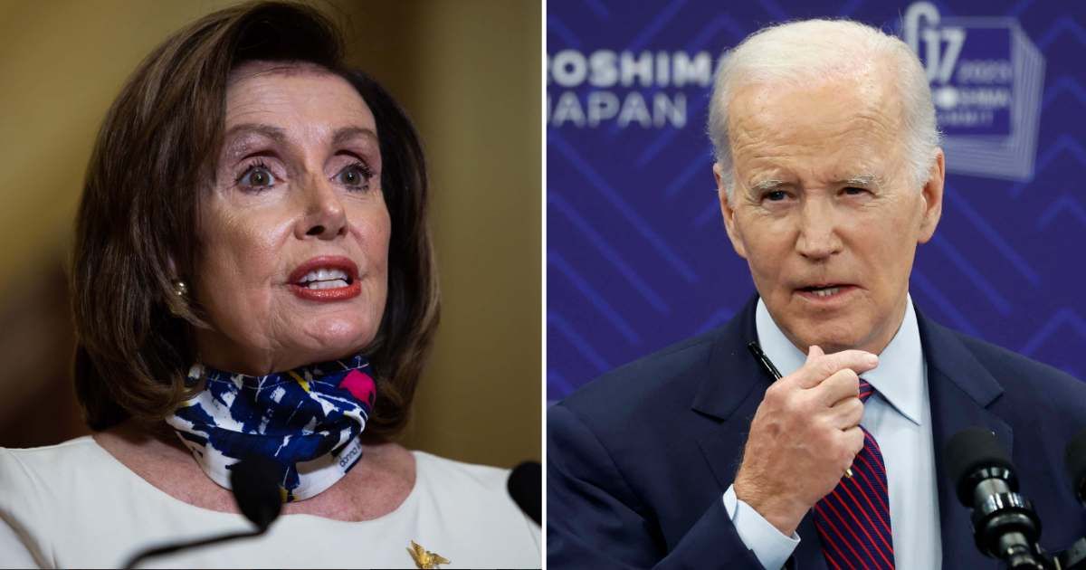 On Friday morning, former House Speaker Nancy Pelosi did not make a statement when asked by reporters whether President Joe Biden should be replaced as the Democratic party's nominee (Getty Images)
