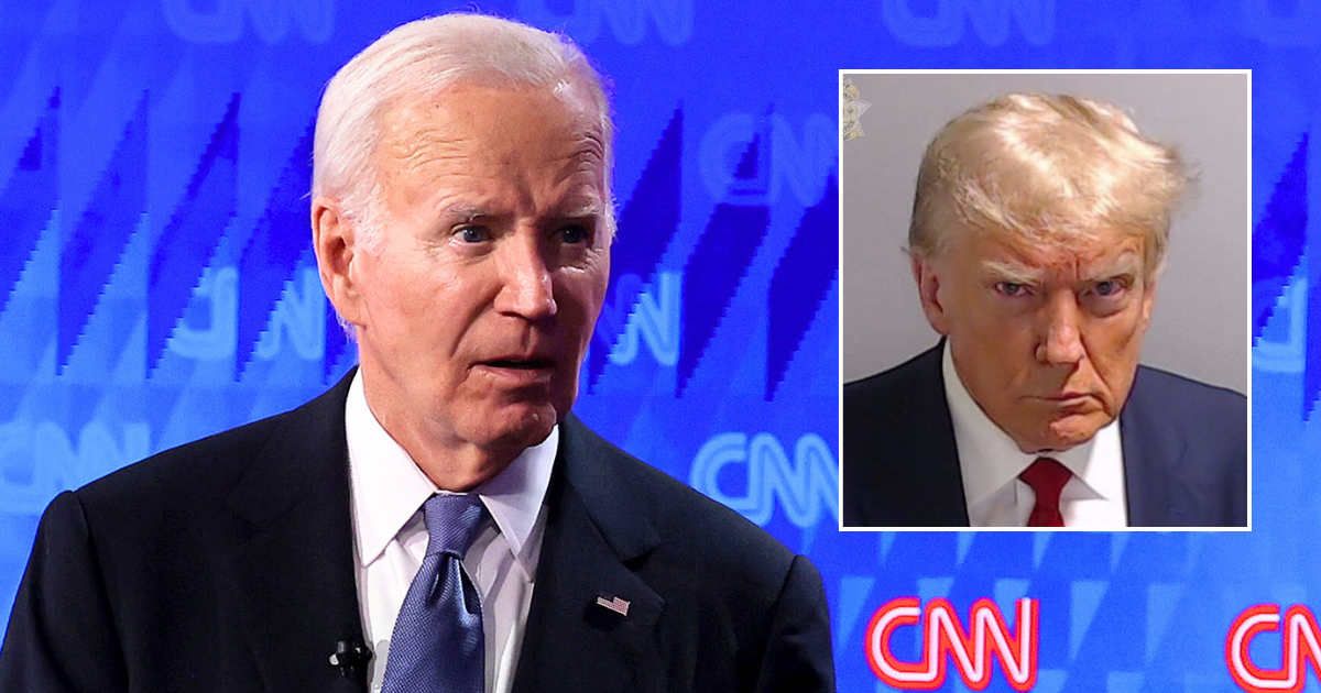President Biden’s campaign released a new ad on Friday taking aim at ex-President Trump over remarks he made during Thursday's debate (Getty Images, Fulton County Sheriff)