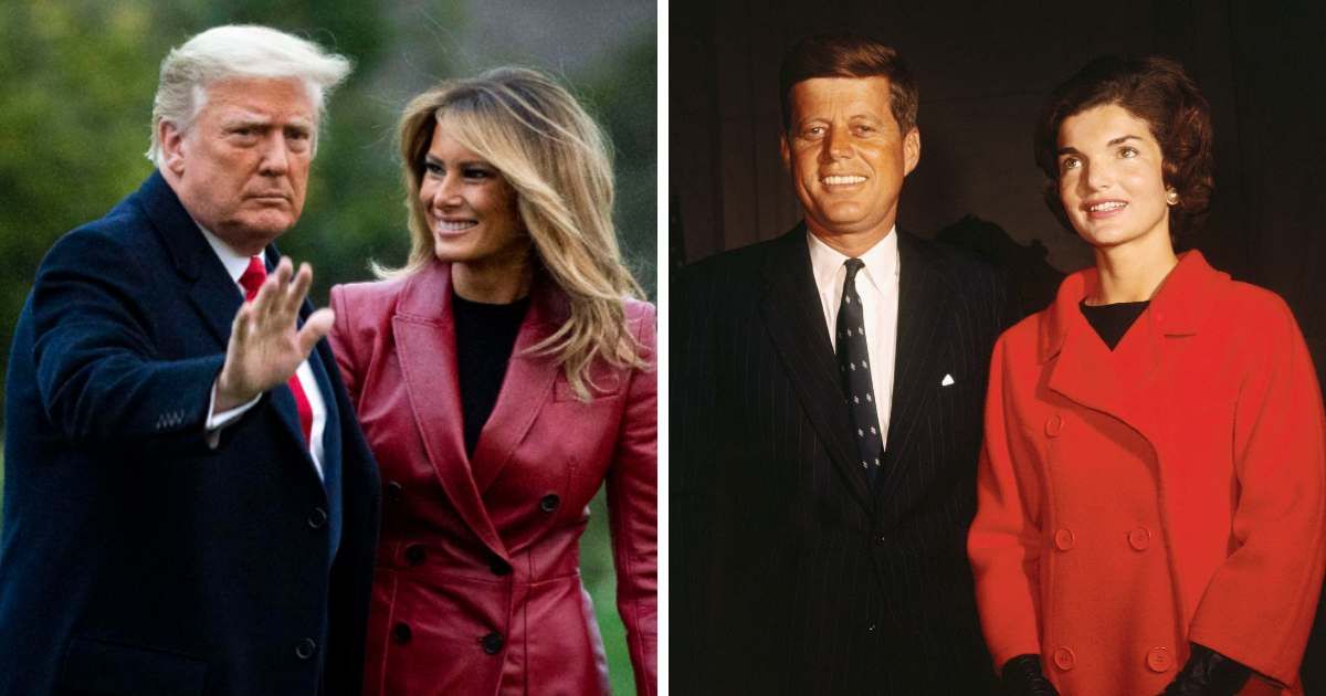 Former presidential couples Donald and Melania Trump, as well as John F and Jackie Kennedy, have significant age differences (Getty Images)