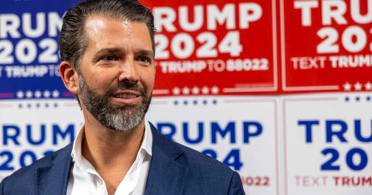 Donald Trump Jr questioned 'nonbinary' name of  Hurricane Beryl (Getty Images)