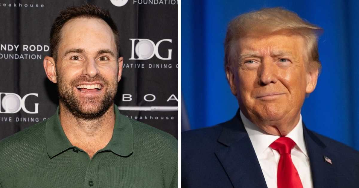 Andy Roddick ridiculed Donald Trump over his bizarre Chesapeake rally remarks (Getty Images)