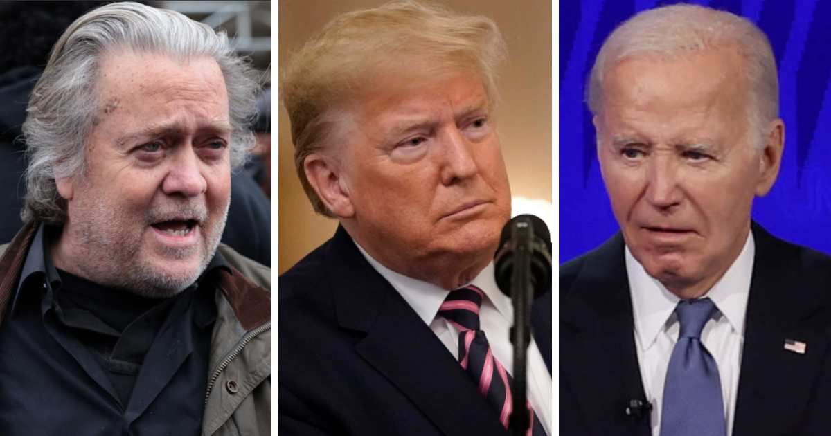 Steve Bannon said Joe Biden's poll numbers would plummet as a result of his performance in last week's debate against Donald Trump (Getty Images)