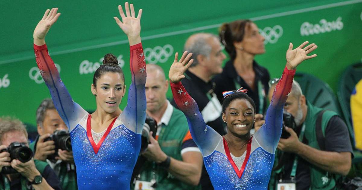 Simone Biles apologized to former US women's gymnastics team captain Aly Raisman for dubbing her 'grandma' (Tim Clayton/Corbis via Getty Images)