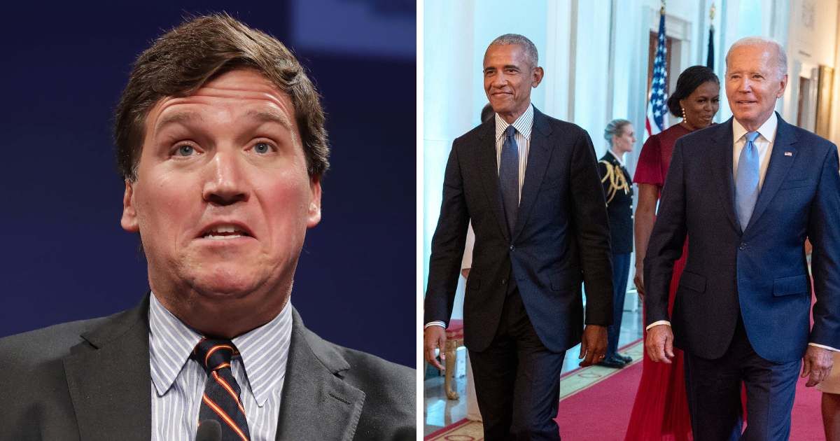 Tucker Carlson took aim at Barack Obama and Joe Biden (Getty Images, Kevin Dietsch/Getty Images)