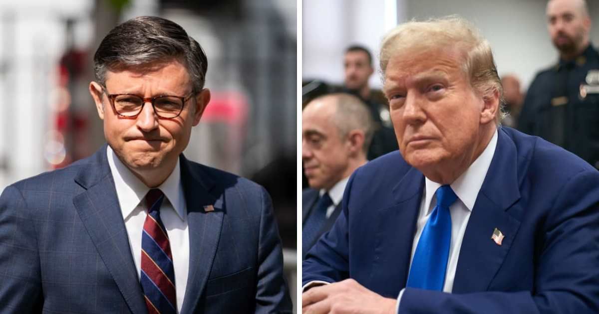 House Speaker Mike Johnson dismissed Democrats' concerns over the Supreme Court's immunity ruling that favored Donald Trump (David Dee Delgado, Curtis Means-Pool/Getty Images)