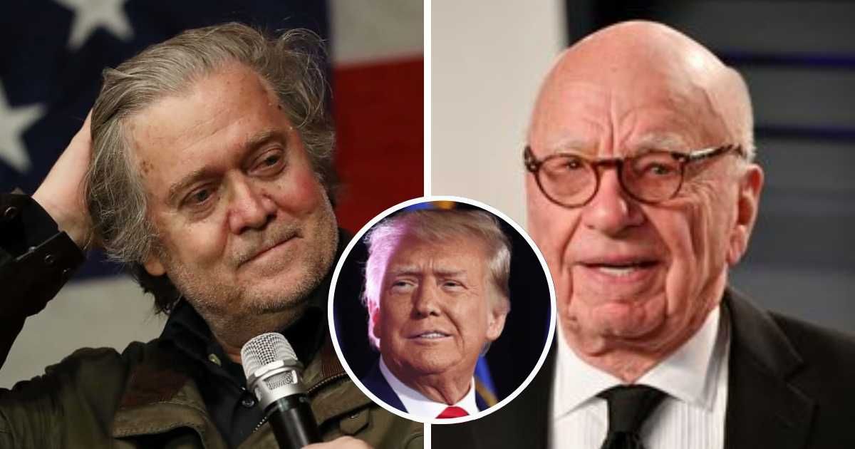 Steve Bannon lashed out at conservative media magnate Rupert Murdoch as a 'bigger enemy' to former President Donald Trump (Getty Images)