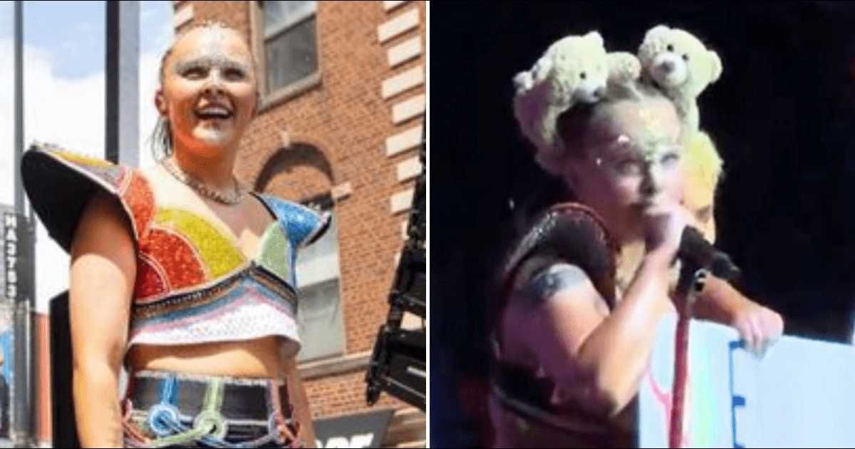 JoJo Siwa was booed in the middle of her performance at the Pride Disco event in NYC’s Central Park (Barry Brecheisen / Contributor/Getty Images, @closeastrxngers/X)