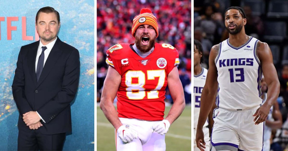 Travis Kelce, Leonardo DiCaprio and Tristan Thompson were spotted at the same Hollywood hotspot (Getty Images)