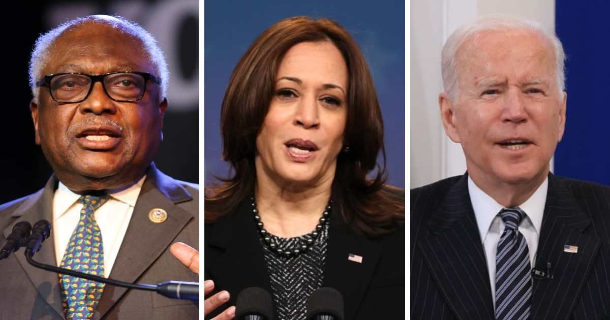 James Clyburn said the Democratic Party has to 'work around' the questionable image Joe Biden created after the presidential debate and bolster Kamala Harris to run for president in the upcoming elections (Getty Images)