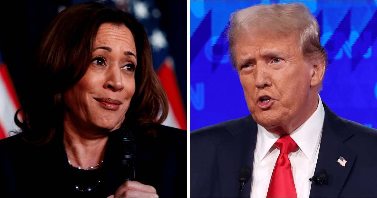 Kamala Harris gave a succinct reply to 'he's going to jail' chant for Donald Trump during Labor Day campaign rally (Getty Images)