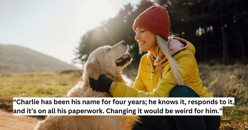 'AITA for not changing my dog's name after my sister named her newborn the same?'