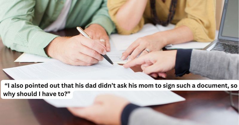 'AITA for refusing to sign a prenup after marriage despite my father-in-law's pressure?'