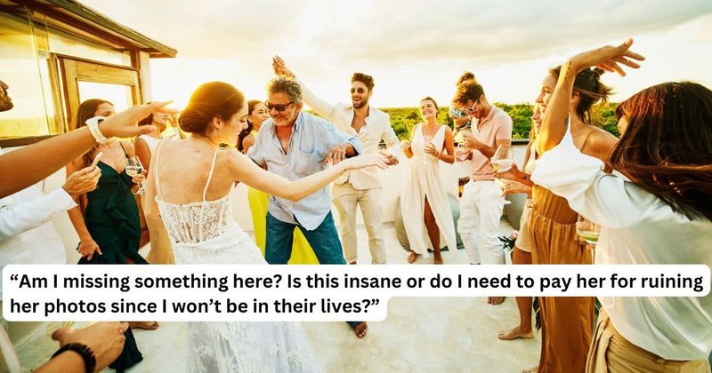 'AITA for refusing to pay $100 to photoshop myself out of my ex’s best friend’s wedding pictures?'
