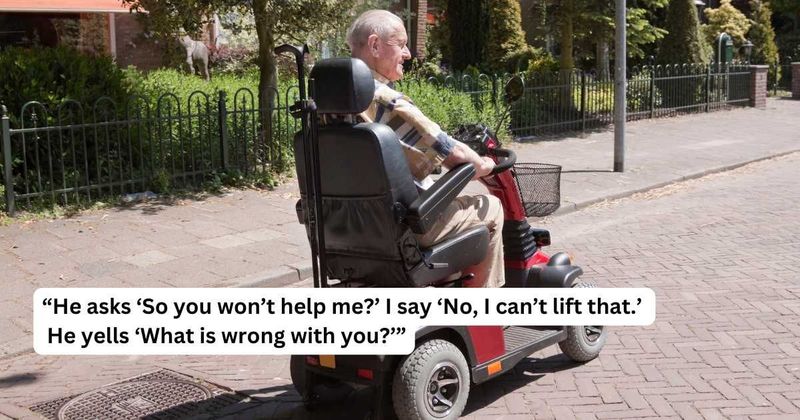 ‘AITA for refusing to help a disabled man lift a bag of mulch since I’m physically challenged too?’