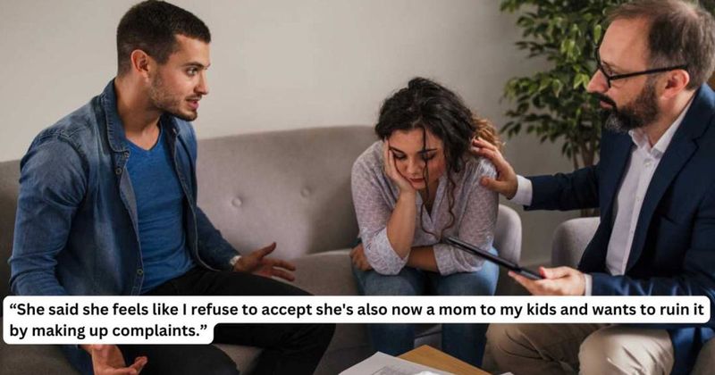 'AITA for telling my ex-husband's wife during therapy that he admitted our children complain about her?'