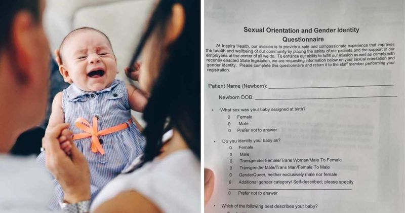 Outrage as New Jersey hospital’s bizarre form asks parents if their babies are ‘straight, gay or trans’