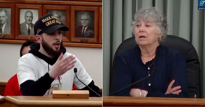 Maine MAGA parent abruptly cut off during speech opposing inclusion of trans athletes in girls' sports