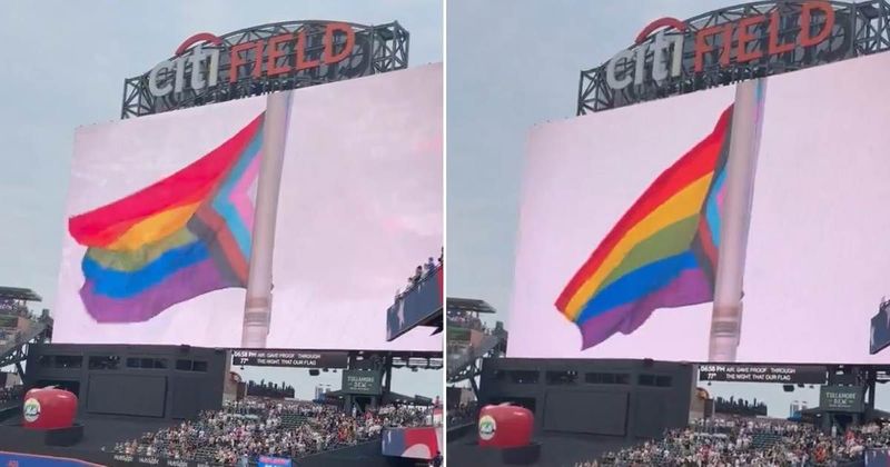 Angry fans call for MLB boycott over ‘unacceptable’ Pride Month stunt during National Anthem at Mets game