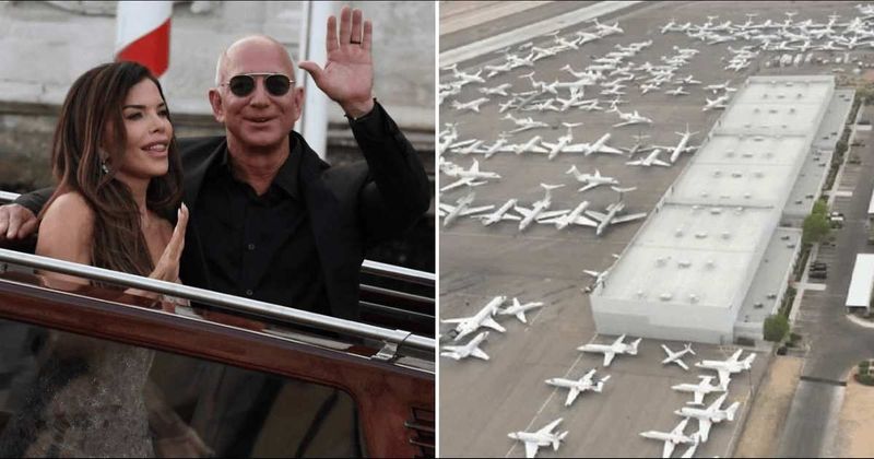 Fact Check: Is viral image showing a private jet traffic jam at Jeff Bezos' Venice wedding real?