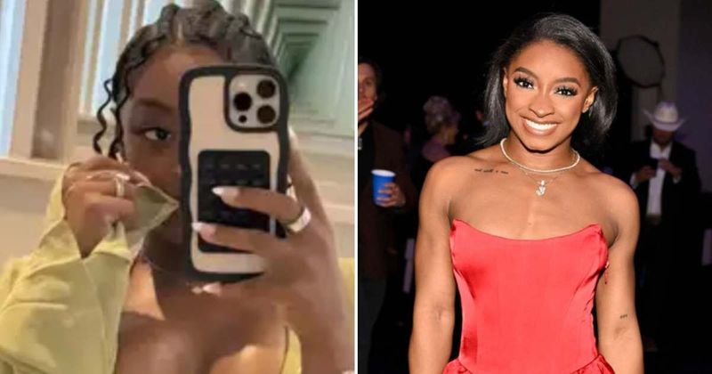 Simone Biles sparks breast augmentation rumors with bold new look on tropical getaway: ‘She has retired?’