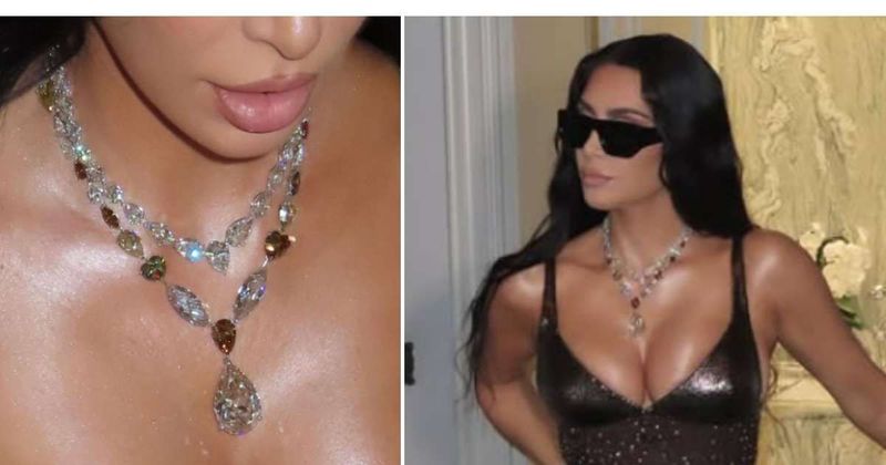 Kim Kardashian flaunts 106-carat diamond necklace in behind-the-scenes pics from Bezos-Sanchez's wedding