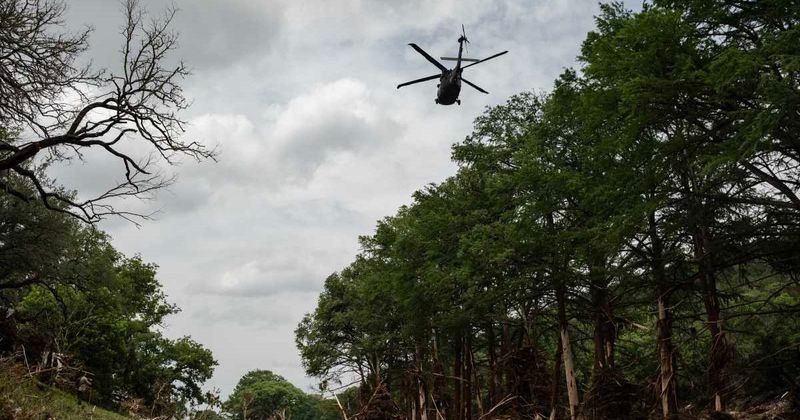 Sightseers ‘making things worse’ after Texas flood as private drone hits and damages rescue helicopter
