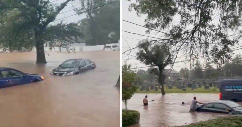 Viral videos show submerged cars as New Jersey declares state of emergency after flash floods
