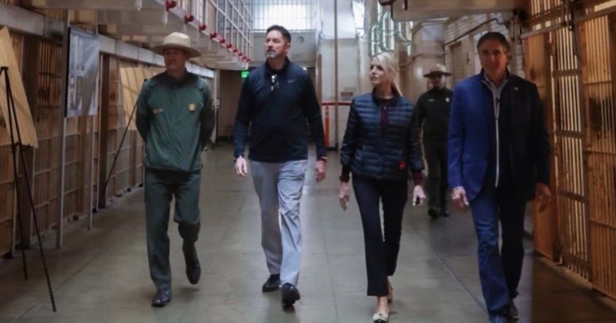 Pam Bondi visits Alcatraz with Doug Burgum as Trump eyes to reopen island prison for 'violent offenders'