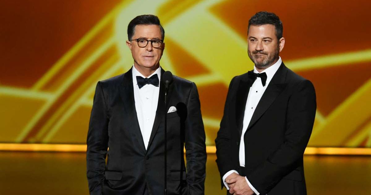 Jimmy Kimmel sends Stephen Colbert love, blasts 'all Sheldons' at CBS over 'The Late Show' cancellation