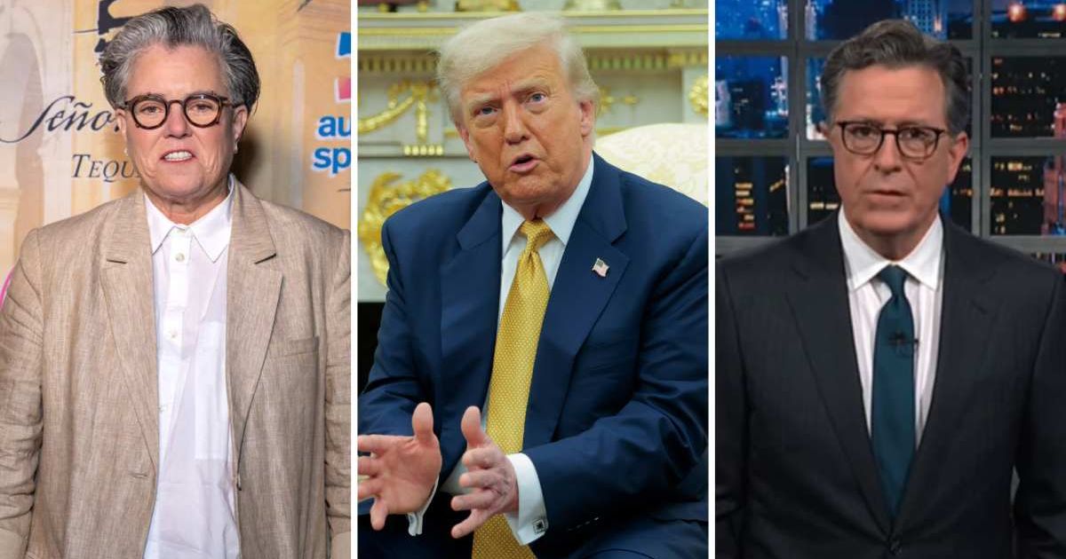 Rosie O’Donnell slams ‘madman’ Trump over Stephen Colbert’s show cancellation: ‘CBS gave in to blackmail’