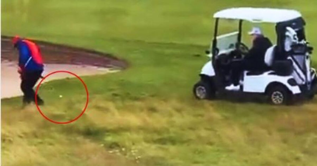 Viral video of Trump appearing to 'cheat' while playing golf at Turnberry leaves Internet divided