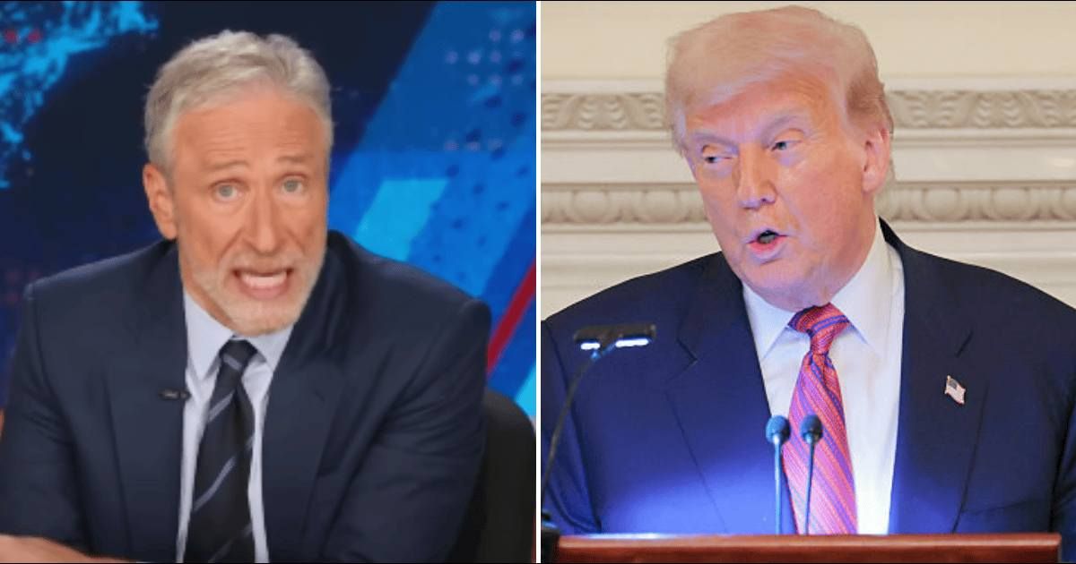 ‘The privilege?’: Jon Stewart shreds Trump for bizarre claim about turning down Epstein Island invitation