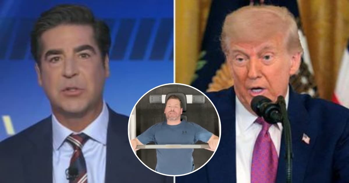 Jesse Watters mocked for bizarre ‘Trump has dad strength’ response to Eric Swalwell’s GOP gym dig
