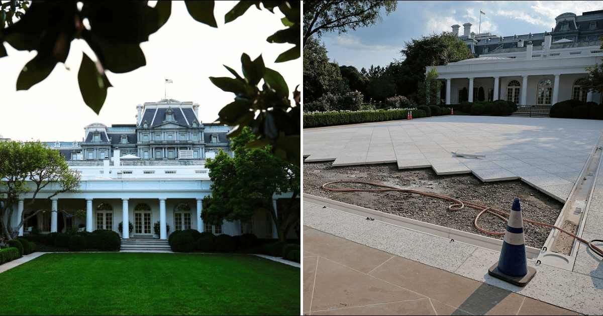 Trump's White House Rose Garden makeover sparks ridicule: 'A concrete hell yard'