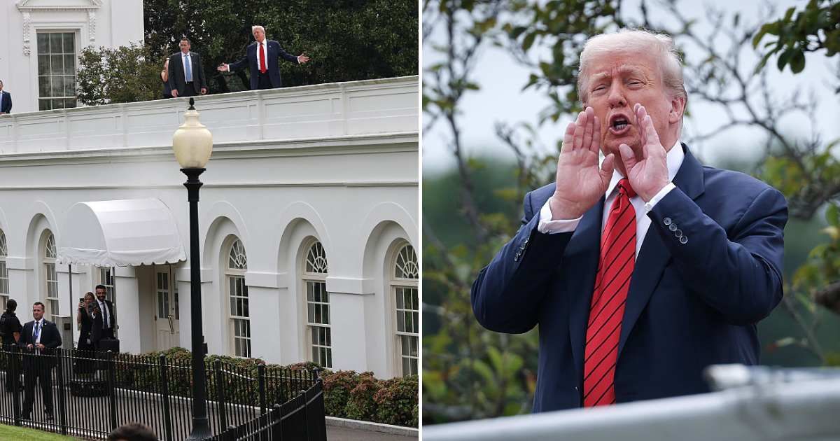 ‘Just taking a walk’: Trump stuns press with WH rooftop stroll and bizarre joke about building nukes