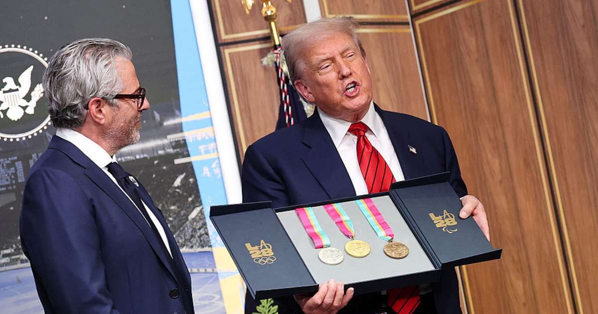 Trump vows 'strong testing' for trans athletes at 2028 Olympics: 'Won't let men steal trophies from women'