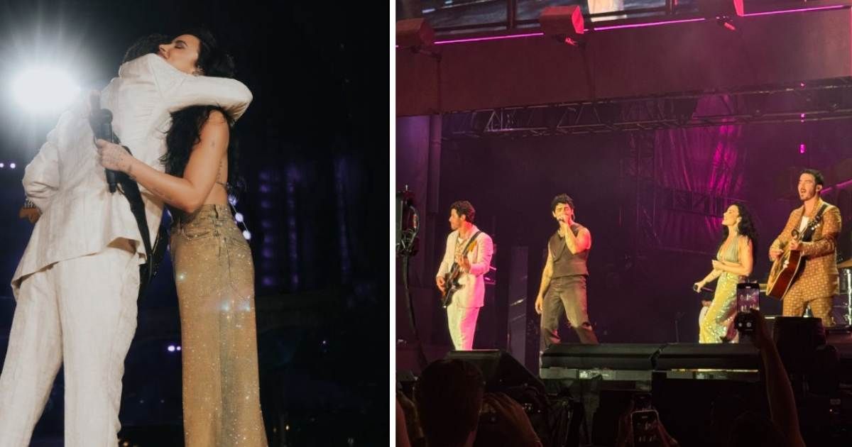 Nick Jonas and Demi Lovato hug it out after Jonas Brothers show sparking nostalgic ‘Camp Rock’ reunion