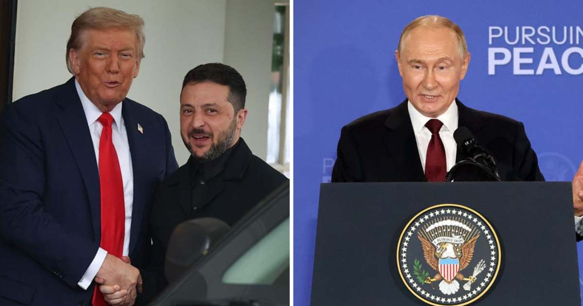 Hot mic catches Trump saying Putin ‘wants to make a deal for me’ before meeting with European leaders