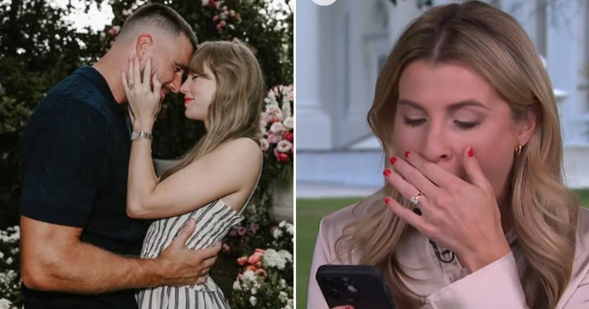 Video shows CBS White House reporter's ecstatic live reaction to Taylor Swift’s engagement
