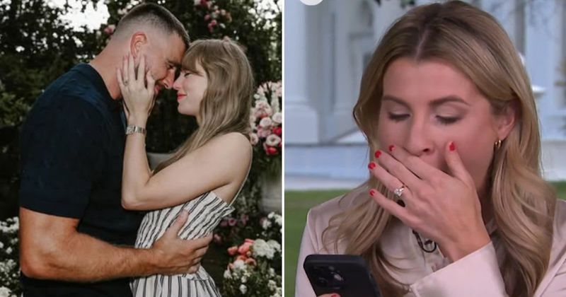 Video shows CBS White House reporter's ecstatic live reaction to Taylor Swift’s engagement