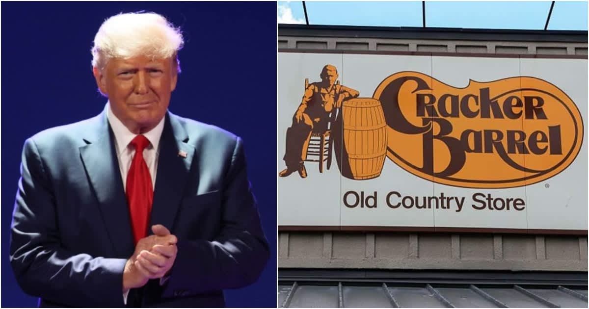 Trump applauds as Cracker Barrel brings back ‘old timer’ logo after outrage over design change