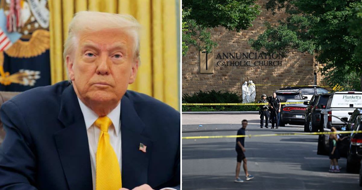 Trump issues rare order just hours after Minnesota school shooting 'as a mark of respect for the victims'
