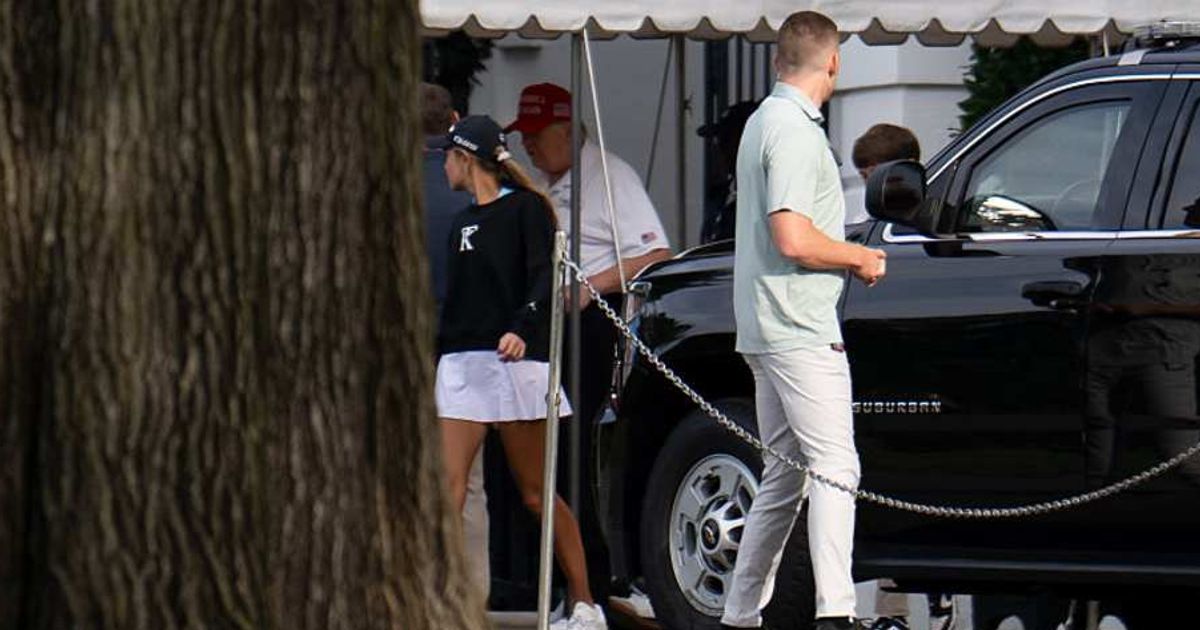 Donald Trump spotted heading to golf course with granddaughter Kai after baseless death rumors