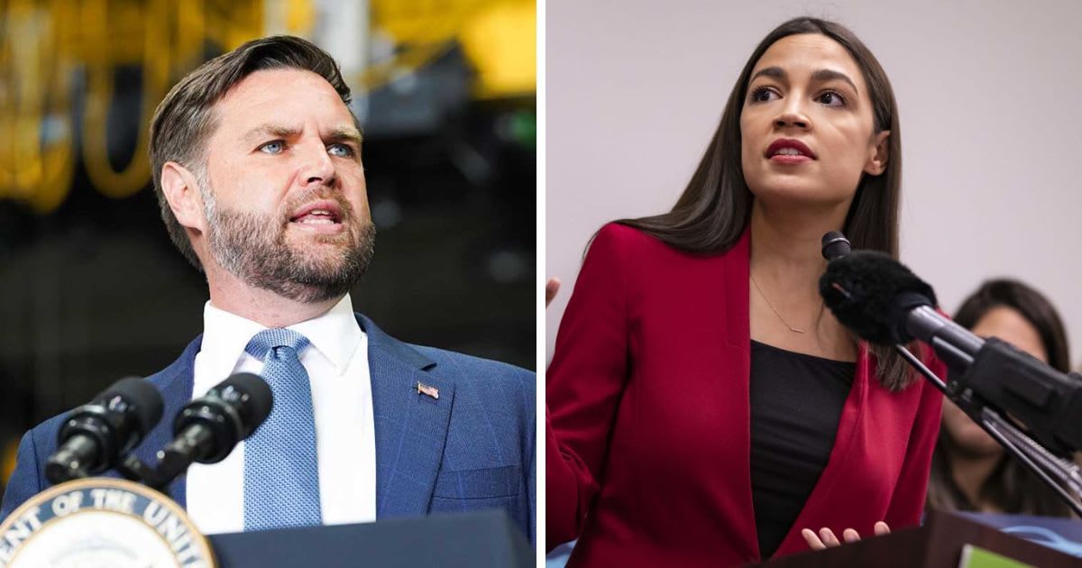 AOC slams JD Vance as ‘full of s**t’ over puppy joke about her in Wisconsin in fundraising email